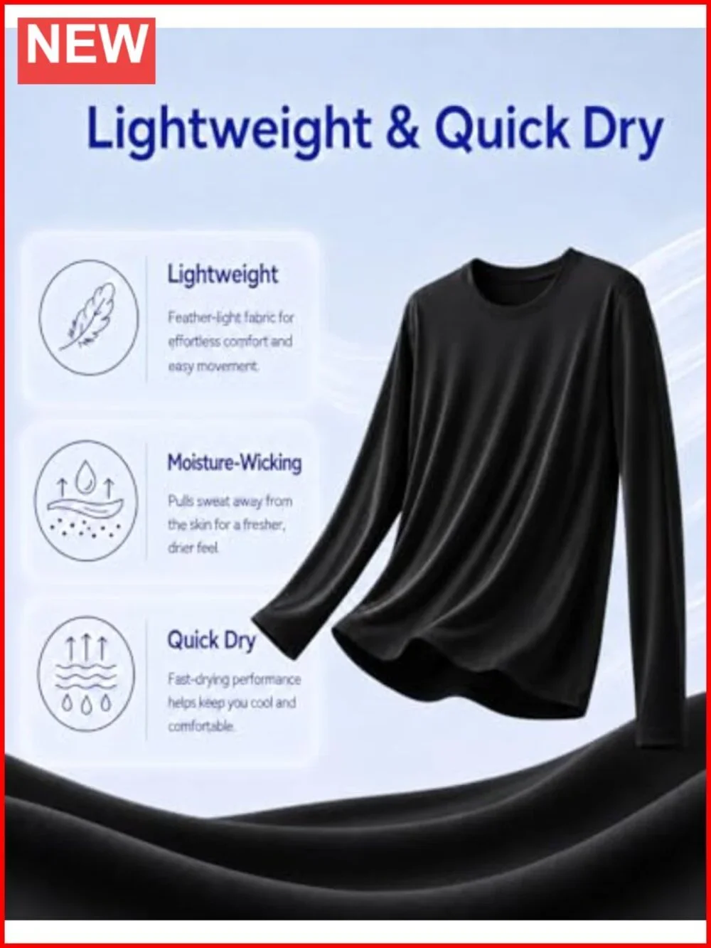 Men's UPF 80+ Sun Shirt Long Sleeve Rash Guard Quick Dry SPF UV Protection